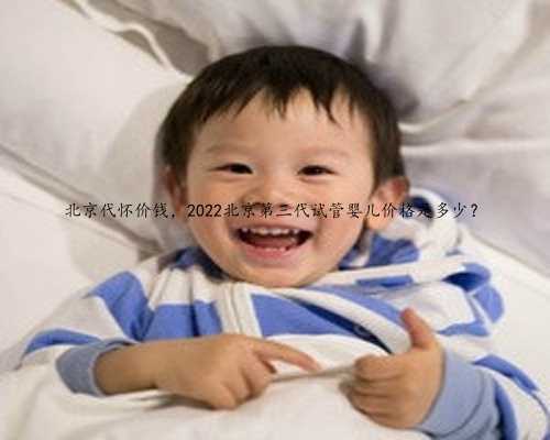 北京代怀价钱，2022北京第三代试管婴儿价格是多少？
