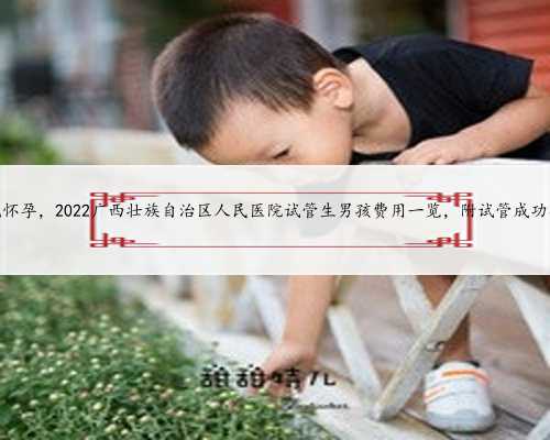 广西代怀孕，2022广西壮族自治区人民医院试管生男孩费用一览，附试管成功率