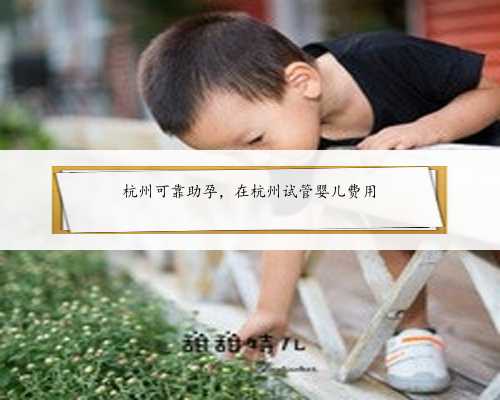 杭州可靠助孕，在杭州试管婴儿费用