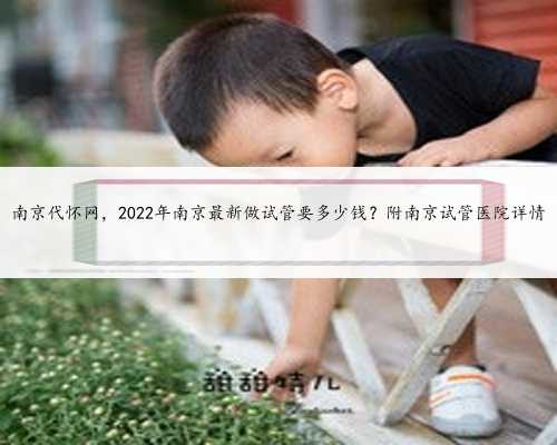 南京代怀网，2022年南京最新做试管要多少钱？附南京试管医院详情